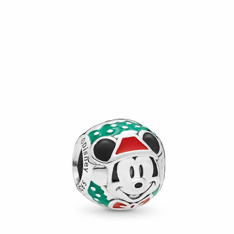 Pandora Australia Disney Santa Mickey Charm - Sterling Silver | JASTYU612